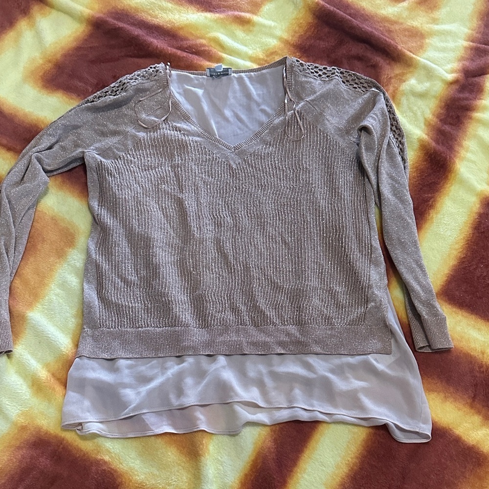 Lucky Brand Sweater with Sheer Hem